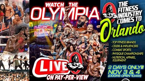 mr. olympia live|More.